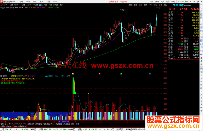 通达信公专吃主升拉升换手终极版 量能与换手共振式副图源码 